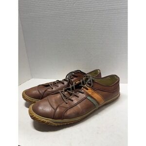 Spingle Move Brown Leather Low Top Sneakers Made in Japan Mens Size 10 LL